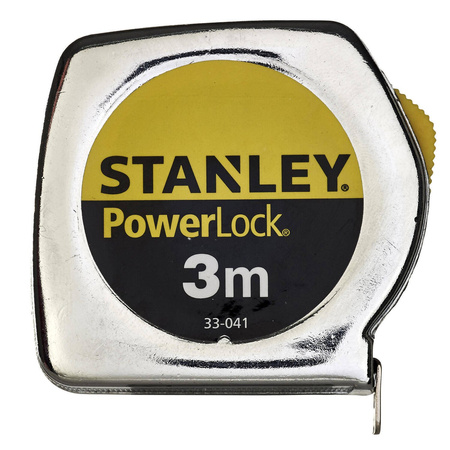 Taśma miernicza Stanley PowerLock chromowana obudowa 3m x 19mm