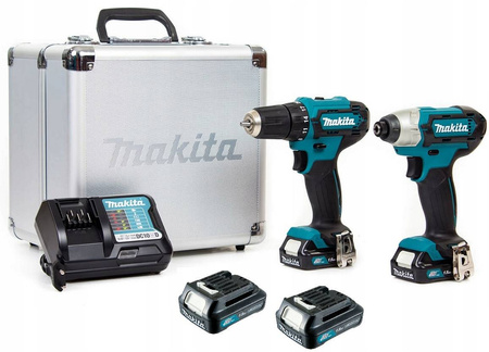 MAKITA CLX224X zestaw narzędzi akumulatorowych COMBO DF333D wiertarko-wkrętarka 30Nm + TD110D zakrętarka udarowa