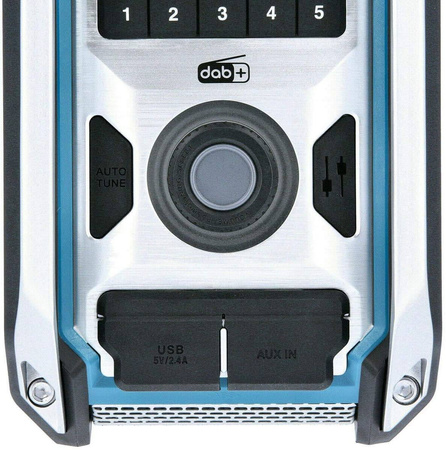 Akumulatorowy odbiornik radiowy 10,8V - 18V z anteną w uchwycie Makita DMR115