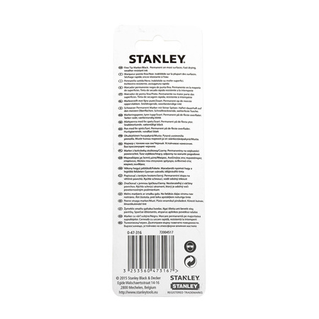 Marker czarny FINETIP 2szt. 0-47-316 Stanley