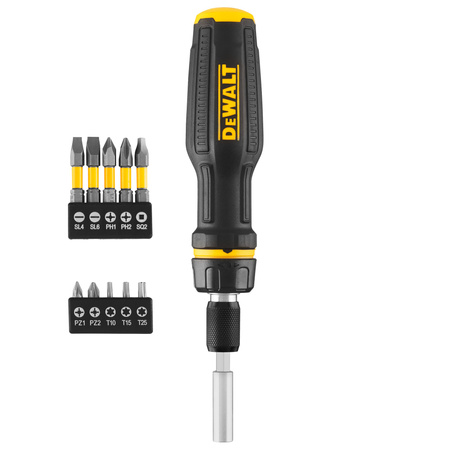 DeWALT WKRĘTAK GRZECHOTKOWY TELESKOPOWY Z 10 bitami - DWHT68001-0