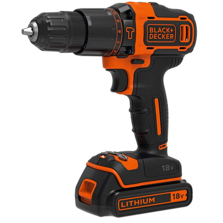 Wiertarko-wkrętarka udarowa Black Decker BDCHD18K-QW z akumulatorem, ładowarką i walizką