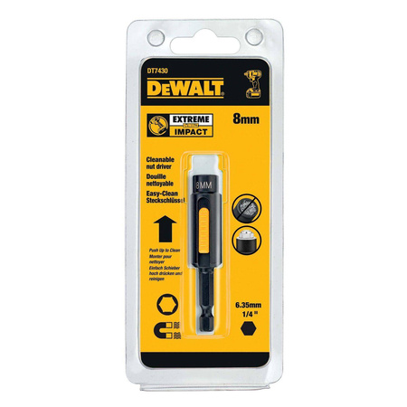 Nasadka magnetyczna EXTREME IMPACT z łatwym czyszczeniem opiłków - 8 mm DeWalt DT7430-QZ