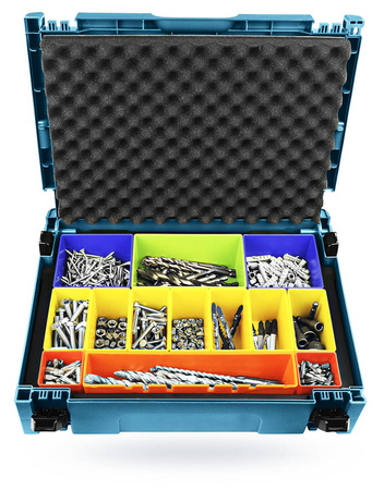 Wkład z kolorowymi pudełkami do walizki MAKPAC Makita P-83652