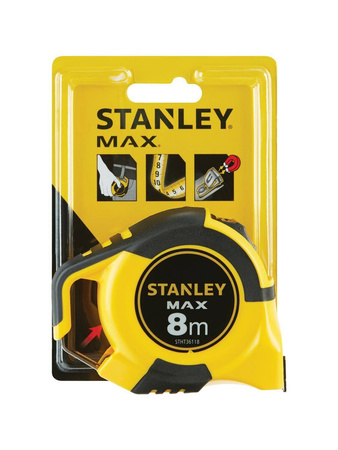 Taśma miernicza Stanley MAX z hakiem magnetycznym 8m x 25mm