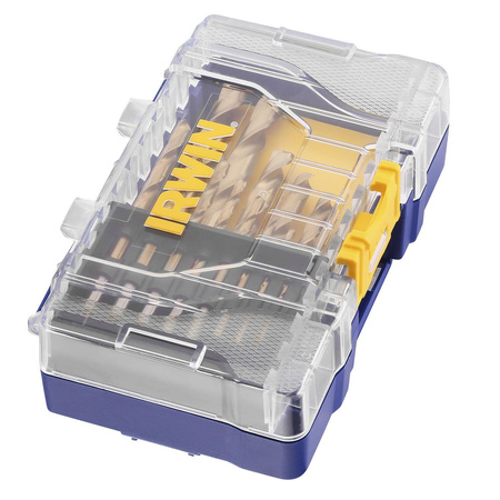 Irwin Zestaw 15 wierteł HSS TiN w kasecie