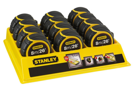 Taśma miernicza Stanley Tylon metryczno-calowa 8m/26ft x 25mm