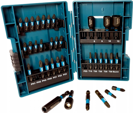 Zestaw końcówek wkrętakowych i nasadek 35szt. Impact Black Makita B-66880