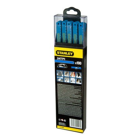 Brzeszczoty do metalu Stanley HSS 300mm 24 zęby/cal pudełko 100szt.