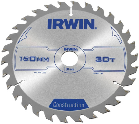 Irwin OPP IR Piła tarczowa do drewna 160x30T