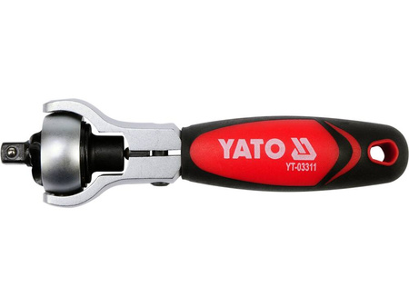 Grzechotka z głowicą obrotową do bitów i nasadek Yato YT-03311