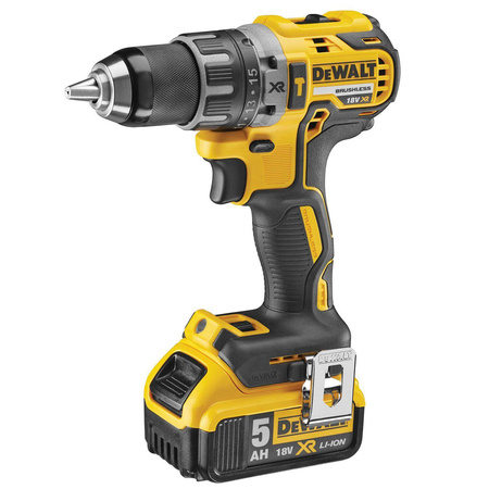 Wiertarko-wkrętarka bezszczotkowa 18V XR 2x5,0Ah kufer TSTAK DeWalt