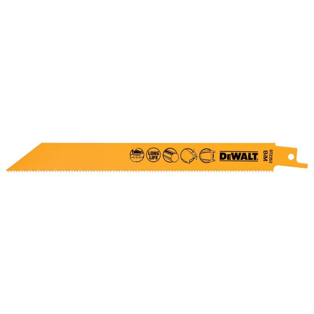 Brzeszczoty bimetalowe do pilarek szablowych do metalu 203mm opak. 5 szt. DeWalt DT2353-QZ