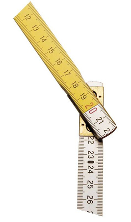 Miara składana drewniana 2m (biało/żółta) 0-35-458