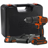 Akumulatorowa wiertarko-wkrętarka udarowa Black+Decker 18V Li-Ion 2x2,0Ah BDCHD18K1B2-QW
