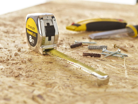 Taśma miernicza Stanley PowerLock chromowana obudowa 8m x 25mm - karta