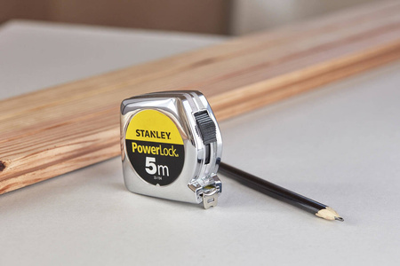 Taśma miernicza Stanley PowerLock chromowana obudowa 5m x 19mm