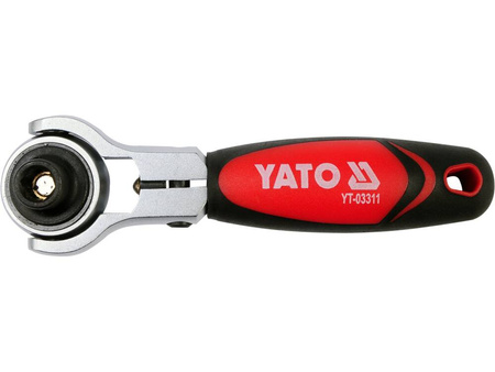 Grzechotka z głowicą obrotową do bitów i nasadek Yato YT-03311