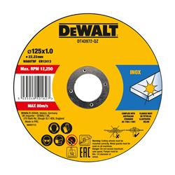 Tarcza do stali nierdzewnej Thin Fast Cut 125X1X22.23mm DeWalt - 10 szt. DT43972-QZ