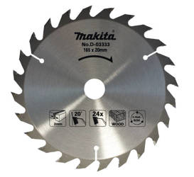 Tarcza tnąca do drewna 165x20mm 24 zęby Makita D-03333