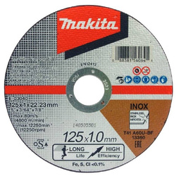 Tarcza tnąca extra cienka 125x1x22mm Inox Makita E-03040