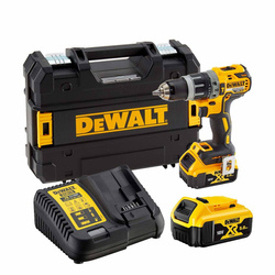 Wiertarko-wkrętarka bezszczotkowa z udarem 18V XR 2x5,0Ah kufer TSTAK DeWalt DCD796P2-QW