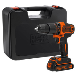 Wiertarko-wkrętarka udarowa Black Decker BDCHD18K-QW z akumulatorem, ładowarką i walizką