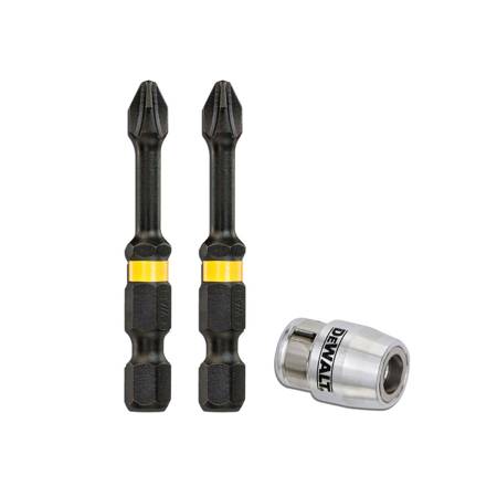 Końcówki wkrętarskie udarowe TORSION 2xPH2 +uchwyt DeWalt DT70536T-QZ