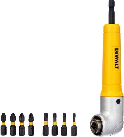 Nasadka kątowa do wiercenia i wkręcania + 9 końcówek skrętnych EXTREME IMPACT Torsion 25mm DeWalt