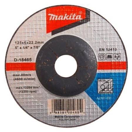 Tarcza szlifierska do metalu 125x6mm A24R Makita D-18465