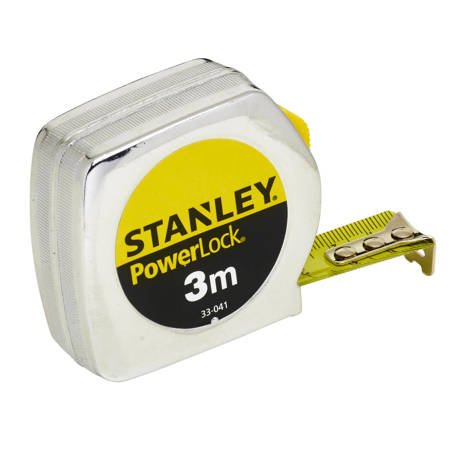 Taśma miernicza Stanley PowerLock chromowana obudowa 3m x 19mm - karta