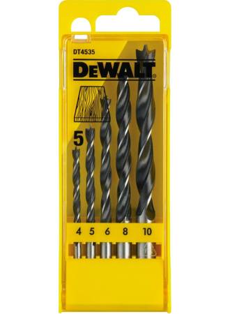 Zestaw wierteł spiralnych do drewna 4-10mm 5szt. DeWalt DT4535-QZ